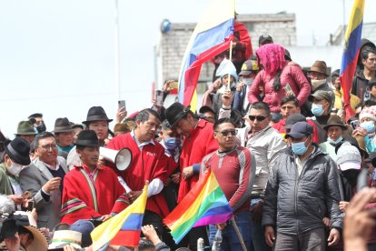 Organizaciones indígenas respaldaron al dirigente de la Conaie.