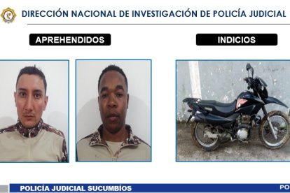 Evidencias presentadas por la policía. En la foto, los guías arrestados.