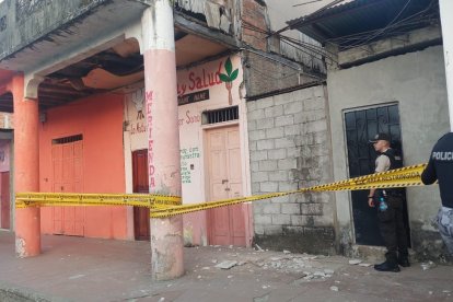 La casa que sufrió daños en Manabí.
