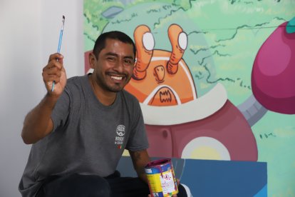 El cangrejo es parte fundamental de la obra de Gabriel Peña.