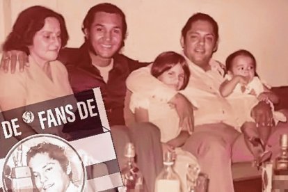 Alci Acosta y Julio Jaramillo, en Vinces, año 1976, en una foto del Club de fans de JJ en Colombia