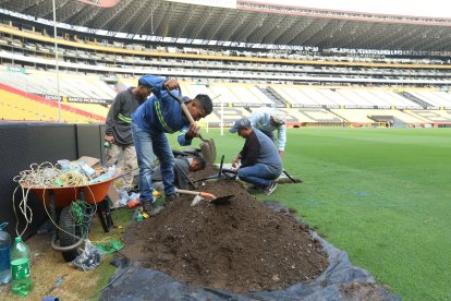 El césped del  estadio Monumental no será sometido a mejoras, sin embargo, las personas encargadas en darle mantenimiento serán capacitadas por la Conmebol. Quieren una ‘alfombra’ para la final.