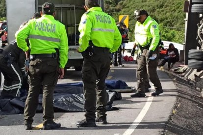 Los cuerpos fueron llevados a la morgue de la Policía Nacional.