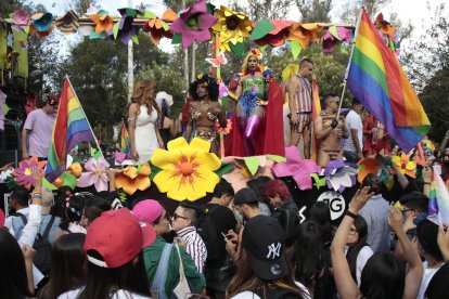 Más de 50 colectivos se sumaron a la caminata. Hubo varias carrozas.
