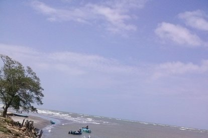 Parte de la playa de En Palestina de Rioverde, En Esmeraldas.