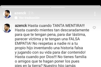 Zenck se pronunció en redes sociales.