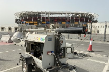 Sigue las construcciones en el estadio 974 o mejor conocido como el de los contenedores.