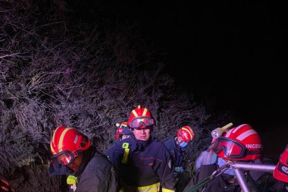 Bomberos de distintas estaciones colaboraron en la emergencia.