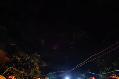 Durante las labores de rescate.