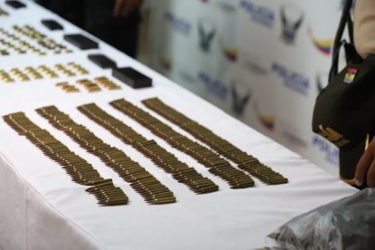 Entre las evidencias se encontró municiones de armas largas.