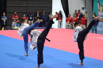 Durante su participación en la competencia de poomsae, el equipo tricolor demostró gran coordinación y buena técnica.