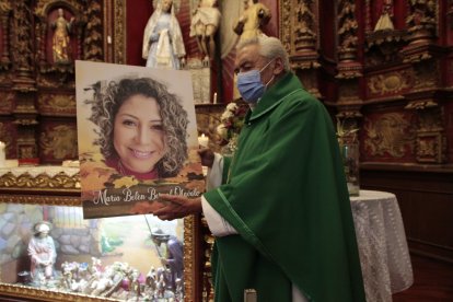 En la misa se pidió porque el alma de Belén descanse y tenga justicia.