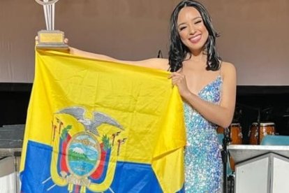 Odalis Nicole está feliz de haber logrado un triunfo para Ecuador