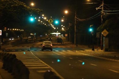 La situación en la avenida Barcelona era parecida a la vía del centro.