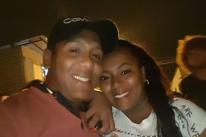 Bélgica Obando y su esposo. Ella estudiaba sociología en la Universidad Luis Vargas Torres.