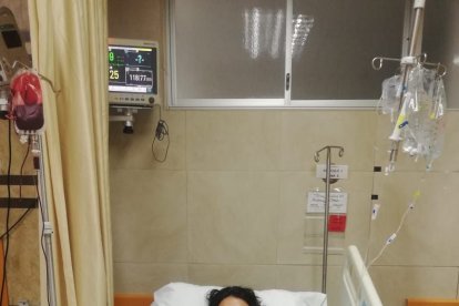 Diana Andrango quedó con varias contusiones graves.