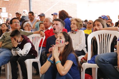 Los aficionados franceses vivieron con intensidad la final.