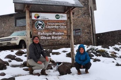 Una de las fotos de ambas antes de salir a una excursión.