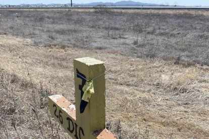 Han colocado un muñeco de Barcelona en la cruz pequeña.