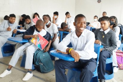 Jorgito es estudiante de noveno de educación básica de la Unidad Educativa Pedro Vicente Maldonado.