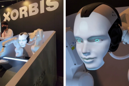 Sketcher X dibuja retratos mientras conversa con el usuario.