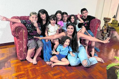 Claudia Gómez tiene ocho nietos a los que adora