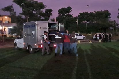 Una de las víctimas del ataque armado en la cancha deportiva.