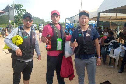Luego de cruzar la selva del Darién, Wilmer envió una fotografía a su familia para decirle que llegó bien.