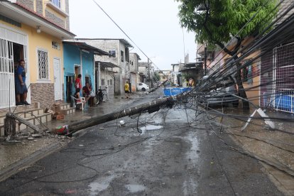 Dos postes se vinieron abajo y dejaron sin luz un sector de la Florida Norte.