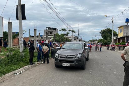 En la camioneta en la que andaban las víctimas en Machala.