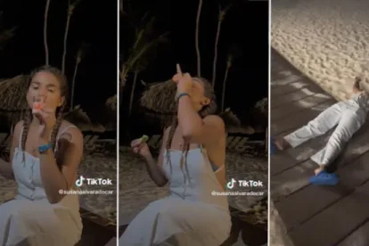 La artista misma documentó el gracioso hecho.