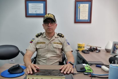 Darwin Guevara, jefe de la Policía en Quevedo.