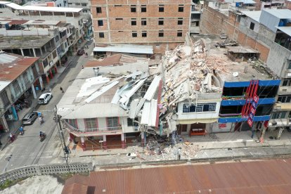 Una panorámica del desastre causado por el temblor del mediodía del sábado 18 de marzo de 2023.