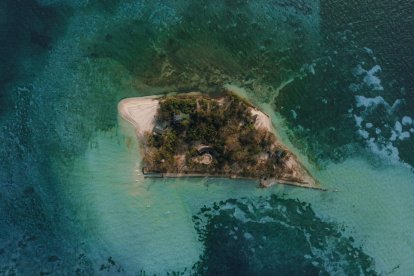 Así se ve la isla, en dron