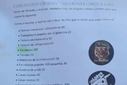 Este es el documento que están entregando los delincuentes.