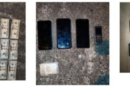 Las evidencias halladas en poder de los sospechosos.