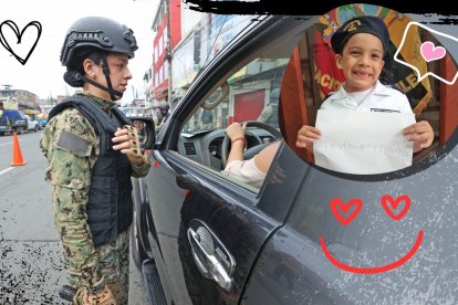 Andrea Franco es cabo de las FF.AA.   y patrulla la ciudad. Su hijo Daniel es su  inspiración.