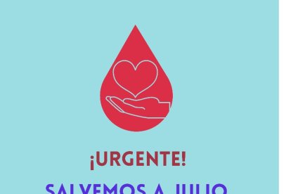 En este aviso los familiares compartieron que el joven necesita cinco pintas de sangre.