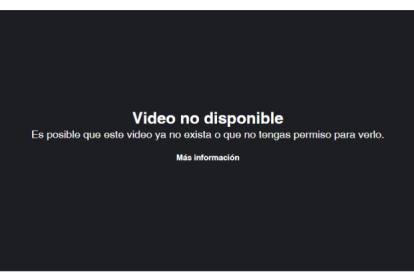 Este es el mensaje que se puede ver sobre el video antes publicado en la cuenta de Álvaro Noboa en Facebook.
