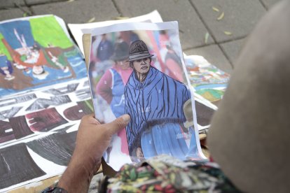 Esta es una de las imágenes que en la actualidad decora Fausto Imbacuán.