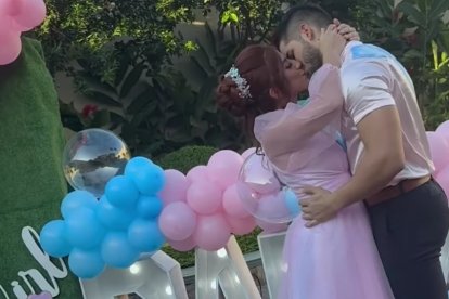 Previo a la revelación Renier y Antonella realizaron una sesión de fotos