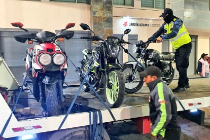 En Cuenca se retuvieron motocicletes durante operativos.