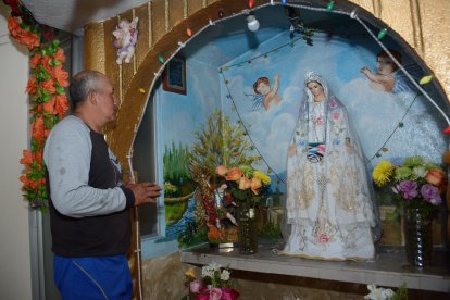 Marco Guanotasig detalló que en los años 70 recibieron esta imagen como una donación.