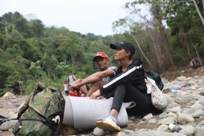 Los rostros de los migrantes que están en el interior de la selva revelan el sufrimiento que padecen.