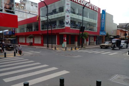 El comercio de Daule, caído este miércoles.