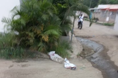 En el sector de San Jorge Bajo dejaron otras partes en sacos.