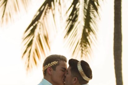 Mauricio y Bryan se casaron en Estados Unidos.