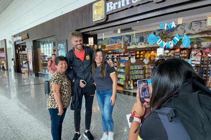 El golero Javier Burrai, uno de los favoritos de la hinchada de Barcelona.
