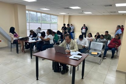 La Fiscalía, en su cuenta de Twitter, compartió esta imagen como parte del comunicado de la audiencia de formulación de cargos a los miembros de SNAI.