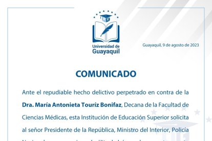 La Universidad de Guayaquil se pronunció.